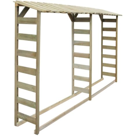 vidaXL Doppelter Holzlagerplatz 300 x 44 x 176 cm Druckimprägniertes Kiefernholz