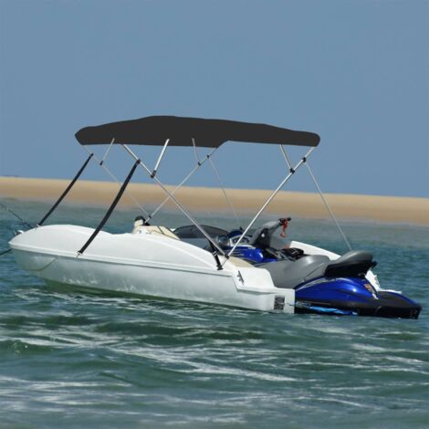 4-Bow Bimini-Top Schwarz 243x244x137 cm vidaXL