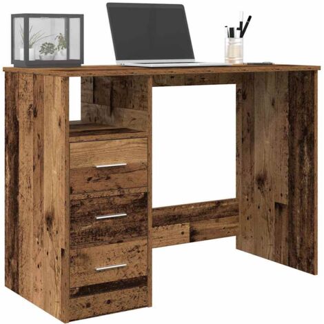 Schreibtisch Altholz-Optik 102x76x50 cm Holzwerkstoff vidaXL290657