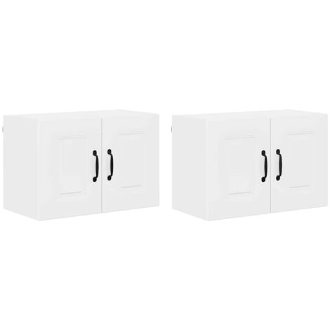 Küchenschrank Kalmar 2 pcs Hochglanz Weiß 60 x 31 x 40 cm vidaXL