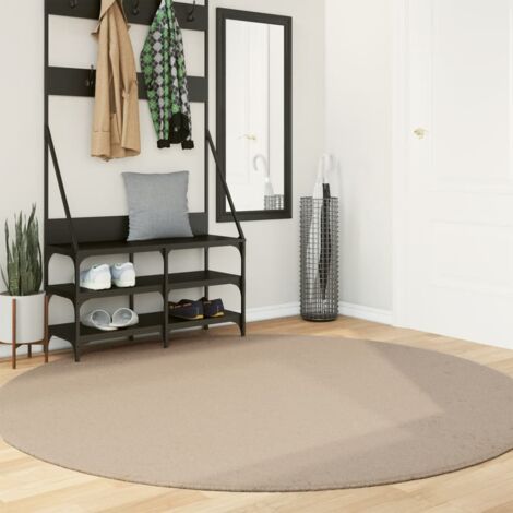 vidaXL Teppich HUARTE mit kurzem, weichem und waschbarem Sand Ø 200 cm