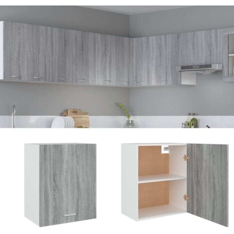 vidaXL Hanging Cabinet "Lyon" Grey Sonoma 50x31x60 cm Engineered Wood