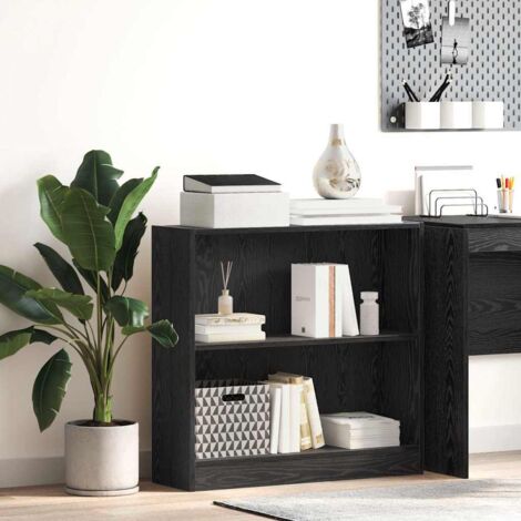 Bücherregal Schwarz Eichen-Optik 80 x 24 x 109 cm Holzwerkstoff vidaXL