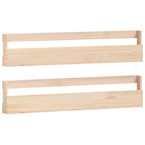 Wand-Schuhregale 2 Stk. 110x9x23 cm Massivholz