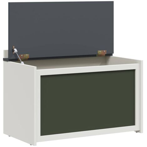 Spielzeugbox Grau und Weiß 73 x 33 x 55 cm Holzwerkstoff vidaXL