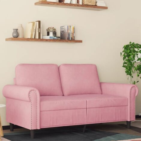2-Sitzer-Sofa Rosa 120 cm Samt vidaXL