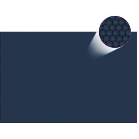 vidaXL Floating PE Solar Pool Film 600x400 cm Black and Blue