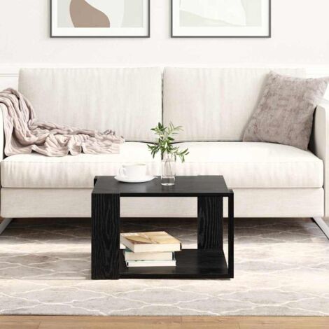 vidaXL Coffee Table Black Oak 51.5 x 51.5 x 30 cm Engineered Wood