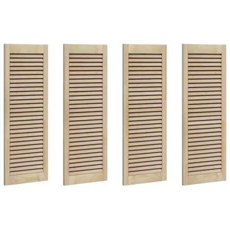 Schranktür 4 pcs Natur 110 x 2,1 x 39,5 cm Massivholz Kiefer vidaXL