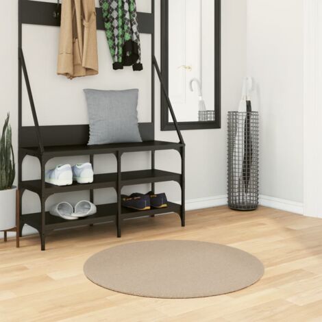 vidaXL Rug "HUARTE" Short Pile Soft and Washable Sand Ø 80 cm