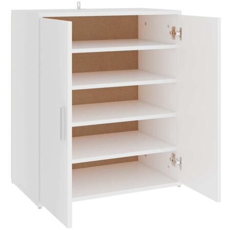 vidaXL Schuhschrank Weiß 60x35x70 cm Holzwerkstoff