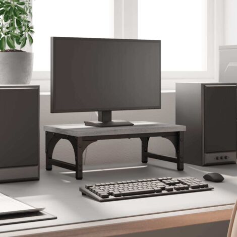 vidaXL Monitorständer Sonoma Grau 37x23x14 cm aus Holzwerkstoff