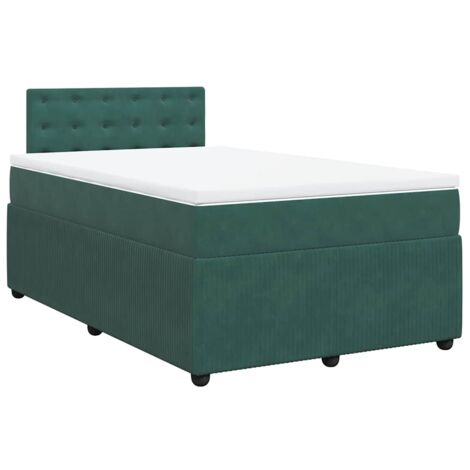 Boxspringbett mit Matratze Dunkelgrün 120x190 cm Samt vidaXL