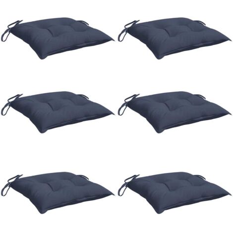 Stuhlkissen 6 Stk. Marineblau 40x40x7 cm Oxford-Gewebe vidaXL