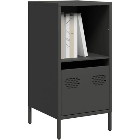 vidaXL Sideboard Schwarz 35x39x73,5 cm Kaltgewalzter Stahl
