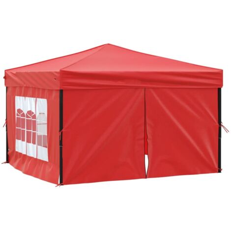 vidaXL Faltzelt mit Wänden Rot 3x3 m