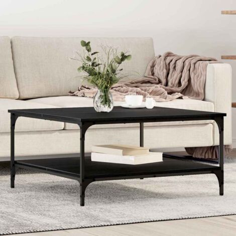 Couchtisch Schwarz Eichen-Optik 80 x 80 x 40 cm Holzwerkstoff vidaXL