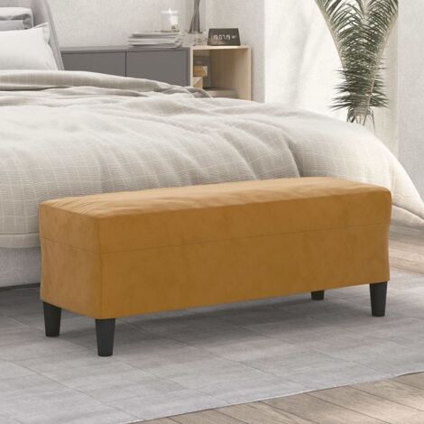 Sitzbank Braun 100x35x41 cm Samt vidaXL