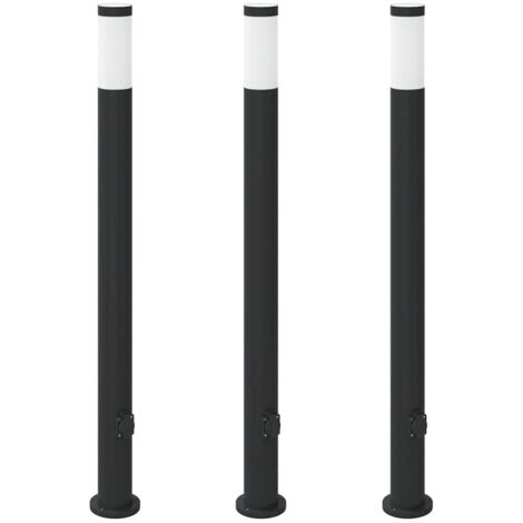 Pollerleuchten mit Auslass 3er 110 cm Edelstahl IP44 vidaXL (1/5)