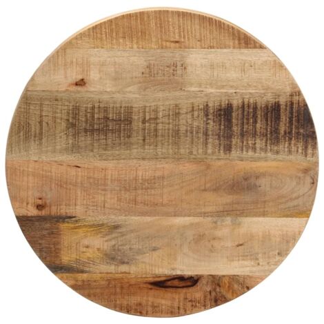 vidaXL Tischplatte Ø 60x1,5 cm rund aus rohem Mangoholz