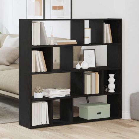 Bücherschrank/Raumteiler Eiche schwarz 105x24x102 cm vidaXL