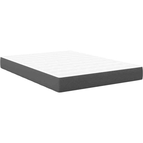 Bettmatratze mit Matratze Grau 140 x 190 cm Stoff vidaXL
