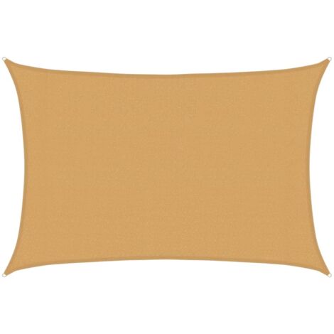 vidaXL Sunshade Sail 160 g/m² Rectangular Sand 3x4,5 m HDPE