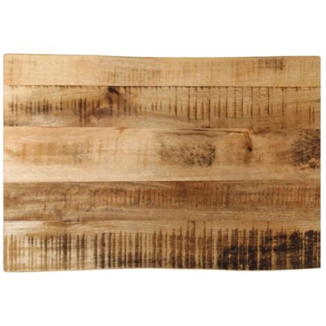 Tischplatte mit Baumkante 60x40x2,5 cm Raues Mango Massivholz vidaXL