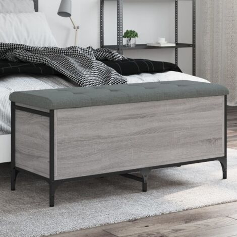 vidaXL Aufbewahrsitzbank Sonoma Grau 102x42x45 cm