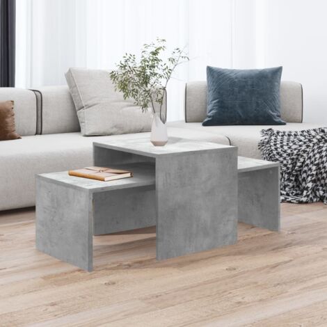 Couchtisch-Set Betongrau 100x48x40 cm Holzwerkstoff vidaXL