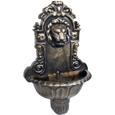 Wandbrunnen Löwenkopf Design Bronze vidaXL (1/5)