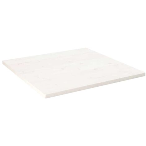 vidaXL Tischplatte Weiß 80x80x2,5 cm Massivholz Kiefer Quadratisch