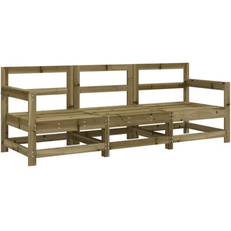 Gartenmöbelset 3 Teile imprägniertem Kiefernholz