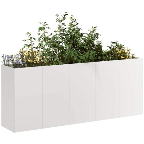 vidaXL Pflanzkübel 200x40x80 cm Edelstahl