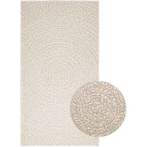 Teppich ZIZUR Creme 80x150 cm Jute-Optik Indoor und Outdoor vidaXL