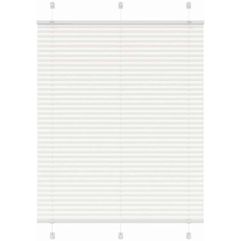 vidaXL Pleated Blind White 110x100 cm Fabric Width 109,4 cm Polyester