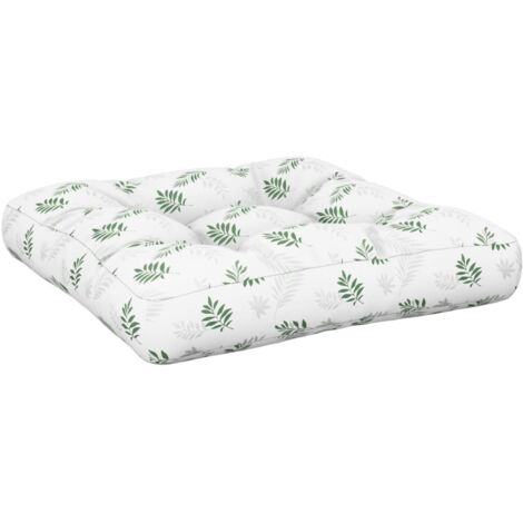 vidaXL Palettenkissen mit Blattmuster 60x61,5x10 cm Stoff