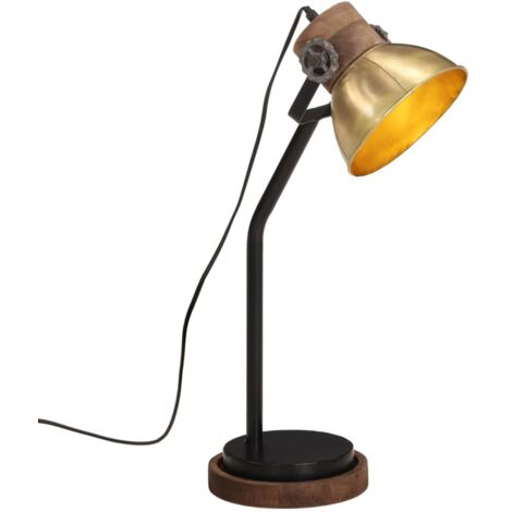 Schreibtischlampe 25 W antik Messing 18x18x60 cm E27