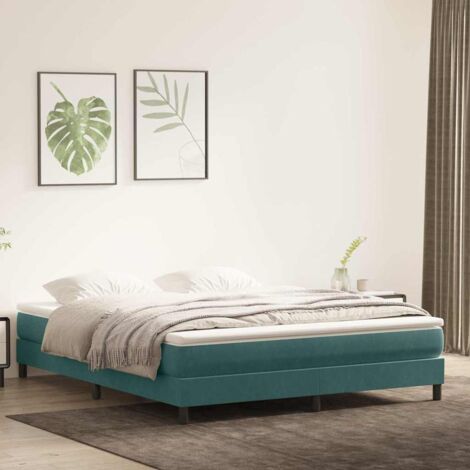 Boxspringbett ohne Matratze Dunkelgrün 180x220 cm Samt vidaXL