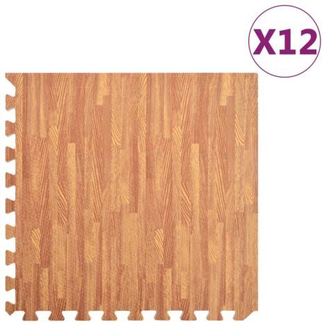 Bodenmatten 12 Stk. Holzmaserung 4,32 m² EVA-Schaumstoff vidaXL94988