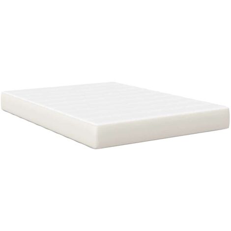 Bettmatratze mit Matratze Creme 140 x 200 cm Stoff vidaXL