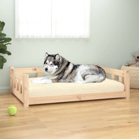 Hundebett 105,5x75,5x28 cm Massivholz Kiefer vidaXL
