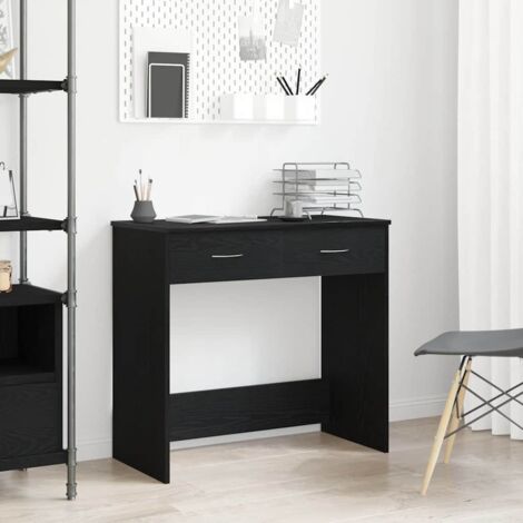 Schreibtisch Schwarz Eiche 80x40x75 cm Holzwerkstoff vidaXL447108