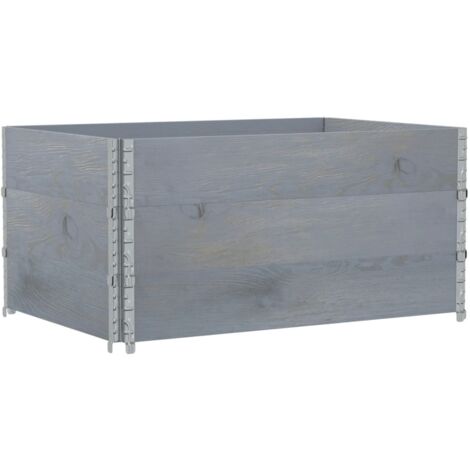 vidaXL Garden Planter Grey 120x80 cm Solid Wood Pine