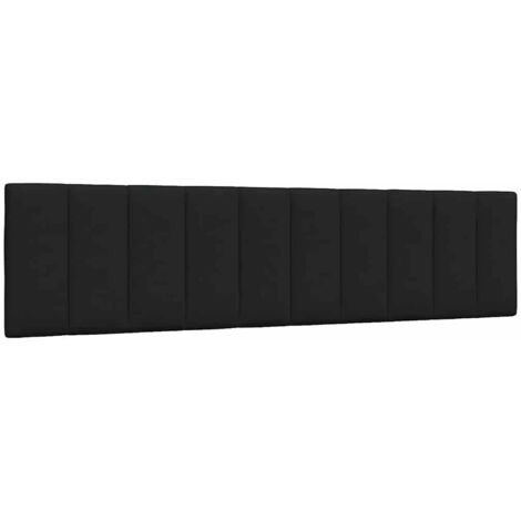 Kopfteil-Kissen "Hanko" Schwarz 200 cm Stoff vidaXL