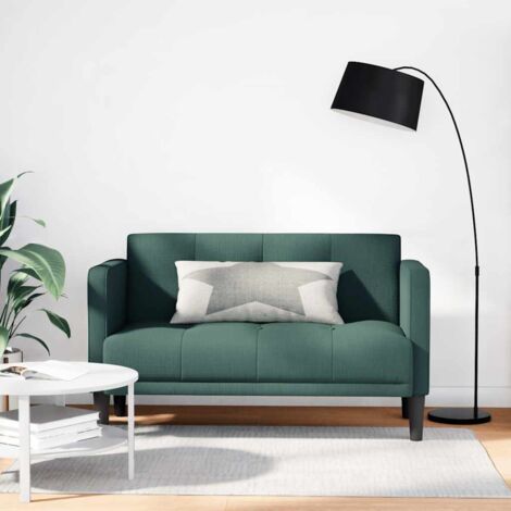 Zweisitzer-Sofa Dunkelgrün 111 cm Stoff vidaXL