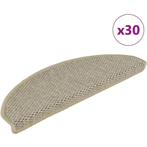 Stufenmatten Selbstklebend Sisal-Optik 30Stk 65x21x4cm Hellgrün vidaXL