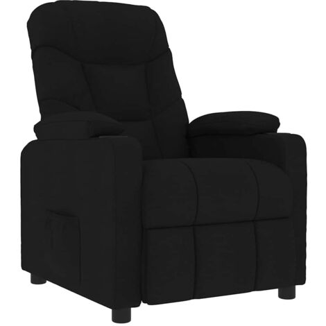 Massagesessel Schwarz Stoff vidaXL