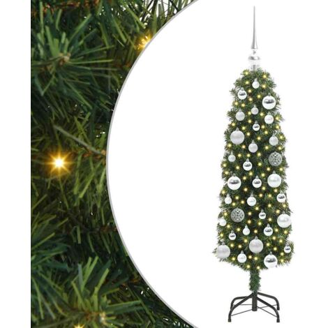 Künstlicher Weihnachtsbaum mit 150 LEDs mit Ständer Grün 120 cm vidaXL