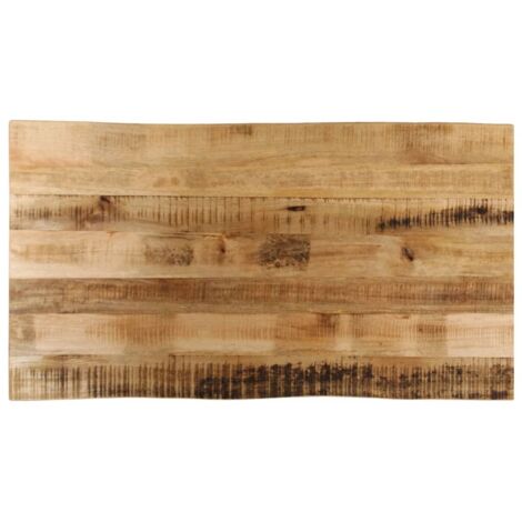 Tischplatte mit Baumkante 120x60x2,5 cm Raues Mango Massivholz vidaXL858346